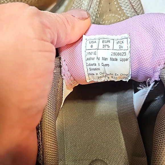 Danskin Now Shoes Womens 6 Leather Mesh Walking Brown Pink Atheleisure slip on - Picture 8 of 11